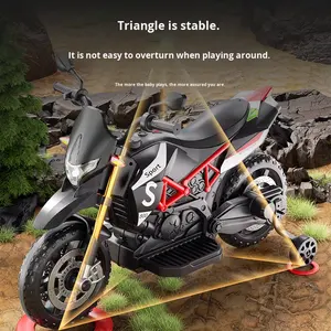 Motocicleta Eléctrica de Juguete Recargable Todoterreno Súper Grande de Dos Ruedas para Niños y Niñas, Correpasillos para Diversión, de Exportación - Product Image 5