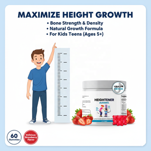 حلوى لتعزيز النمو مع الكالسيوم وفيتامين د3 وك2 وإل-أرجينين والكولاجين للأطفال والبالغين والمراهقين لتقوية العظام - Product Image 1