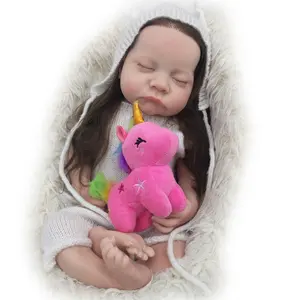 防水新设计热卖可爱宝宝蓬松触摸手根头发防水睡着定制娃娃
