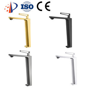 Modern Style High Brass Basin Faucet, Hot and Cold Long Basin Mixer, Chrome Black Single Hole Faucet - Product Image 3