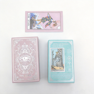 Cartes de tarot spirituelles aux couleurs douces et pastelées, jeu de tarot illustré minimaliste pour débutants, divination, relaxation, méditation - Product Image 2