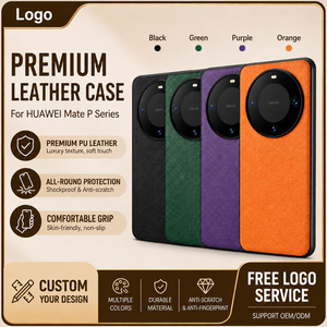 Funda de Teléfono de Cuero PU con Textura Litchi, Magnética, Inalámbrica, Resistente a Golpes, Compatible con la Serie <span class=keywords><strong>Huawei</strong></span>, Directo de Fábrica OEM/ODM - Product Image 1