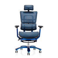 Chaise de jeu ergonomique de course sportive bleue de haute qualité JNS-809L avec repose-pieds