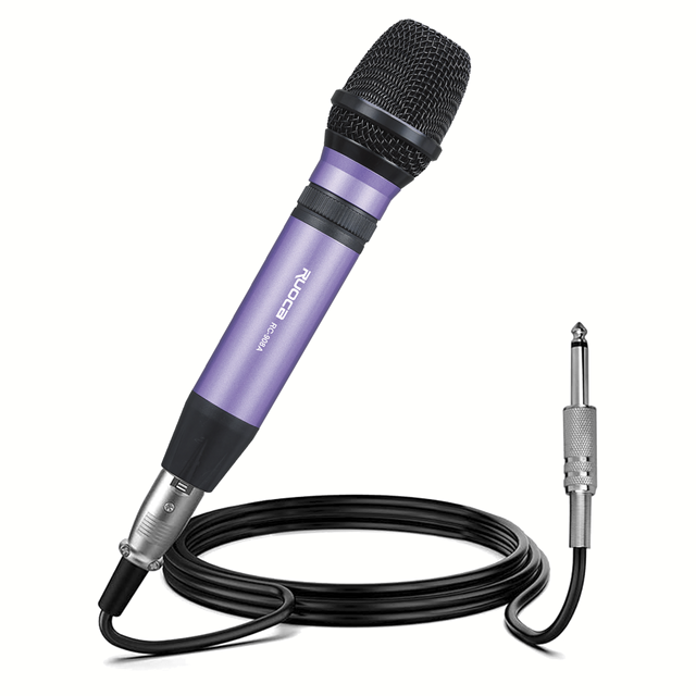 Wired Handheld Dynamic Microphone Metal Material Karaoke Singing Mic with 5M XLR Cable for Speaker Use