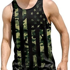 2025 Trending Men's Large <b>Hawaiian</b> Print Sport Tank <b>Top</b> Sleeveless Summer Beach Casual Eco-Friendly Quick Dry Custom Colors - Product Image 2