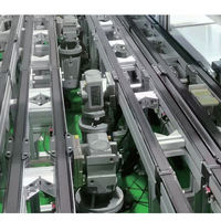 Plataforma Giratoria Motorizada de Doble Velocidad con Cadena para Transporte de Palés, Marco de Aluminio y Goma para la Industria Automotriz, Capacidad de Carga de 2000 kg