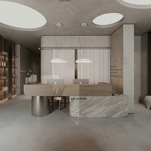 Comptoir de réception moderne, comptoir d'accueil, table de consultation pour salon, clinique, studio - Product Image 2