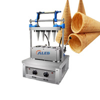 Machine automatique de fabrication de cornets à pizza avec gaine à glace, en acier inoxydable SUS304, haute capacité 20-120 pièces/min