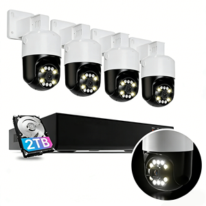 NVR <span class=keywords><strong>de</strong></span> 5MP con 4 <span class=keywords><strong>Cámaras</strong></span> PTZ PoE <span class=keywords><strong>de</strong></span> 360° °   Sistema <span class=keywords><strong>de</strong></span> Cámara <span class=keywords><strong>de</strong></span> <span class=keywords><strong>Seguridad</strong></span> con Detección Automática <span class=keywords><strong>de</strong></span> Personas y Vehículos <span class=keywords><strong>para</strong></span> Vigilancia del Hogar en Exteriores - Product Image 1