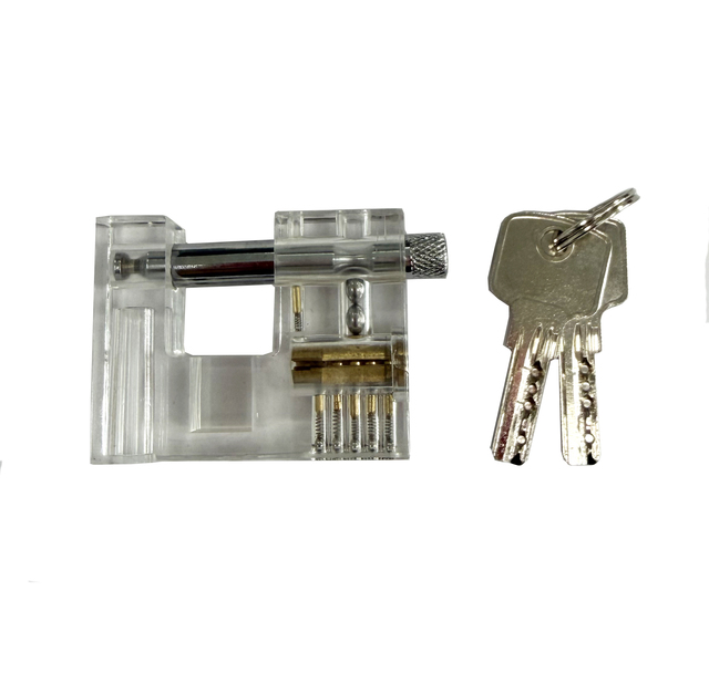 Anti-Rust Plastic Visual Transparent Fingerprint Unlock Padlock Pickaxe Tool Set Locksmith Tools Practice