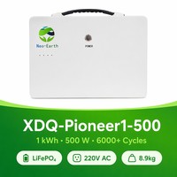 Batterie de secours domestique XDQ Pioneer1-500 1kWh 314Ah LiFePO4, Station d'énergie solaire 500W MPPT pour usage familial, Prise en charge OEM