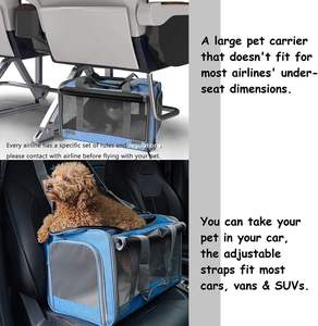 Muestra Gratis: Transportín para Mascotas de hasta 7 kg, Bolsa de Transporte para Gatos de Lados Suaves, Transportín de Viaje para Cachorros, Juguete de Tela para Mascotas - Product Image 4