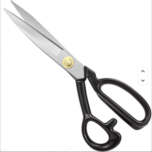 Tijeras de sastre profesionales grandes de acero al manganeso de 8, 9, 10, 11, 12 pulgadas, negras, WKC-K-1, de grado profesional, diseñadas para uso doméstico y de confección. - Product Image 5
