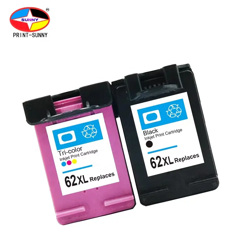 Cartucho de tinta 62XL 62 XL Premium Cor Preta para HP62XL para HP62 para HP Envy 5640 Impressora Officejet 5740