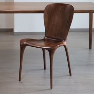 Silla de Comedor de Madera Maciza de Fresno Norteamericano, Diseño Nórdico Rústico, con Respaldo Curvo y Unión de Encaje Completo, <span class=keywords><strong>Eureka</strong></span> - Product Image 6