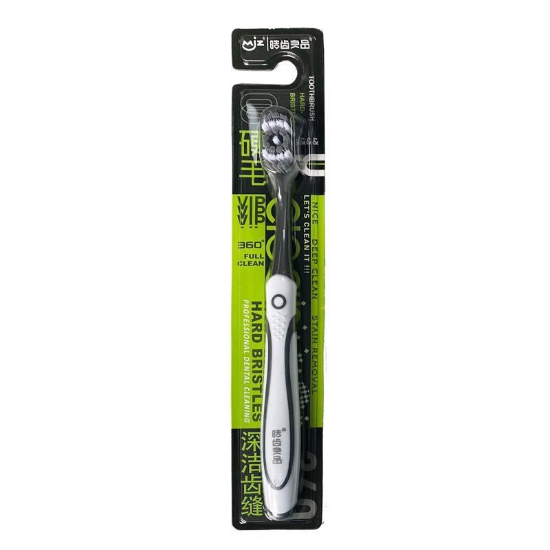 Hard-bristled toothbrush, model 130, dark gray