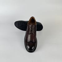Chaussures de sécurité italiennes style Brogue à bout ailé pour hommes, en cuir avec semelle extérieure en PU, modèle HSA016, pour cadres, avec embout en acier