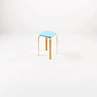 Chaise de bar et tabouret de salle à manger en plastique acrylique creux de forme rectangulaire, design moderne, nouveau mobilier pour la maison