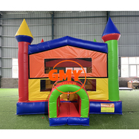 Château Gonflable Bleu 13x13 avec Souffleur pour Enfants, Idéal pour Location de Fêtes - Prix de Gros