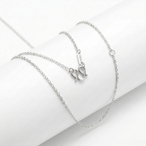 Collier classique en platine fine Pt950, blanc uni, élégant et délicat, pour hommes et femmes, bijoux intemporels de qualité supérieure - Product Image 3
