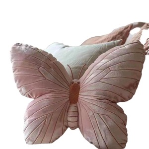 Girls' Pastoral Butterfly <strong>Pillow</strong> Soft Pink Short Plush Headboard <strong>Pillow</strong> with Pp Cotton Filling - Product Image 4