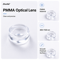 Lentille laser biconcave en plastique de 3 mm, F2.9, focale 1,5 mm, lentille optique en PMMA pour outils et accessoires d'expérimentation de correction laser