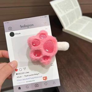 Pinza para el pelo rosa para mujer, estilo dulce, para otoño e invierno, con flequillo lateral, accesorios bonitos para el cabello - Product Image 5