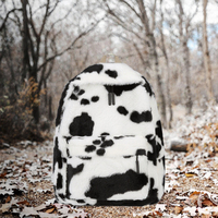 Sac à dos en peluche pour femmes de style coréen, sac à dos décontracté mignon pour l'automne, sac à main en peluche doux pour femmes