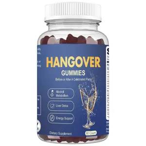 Private Label Hangover Gummies Alcohol Hang Over Gummies After Alcohol Remedy & Relief