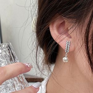 Yinruitai S925 Sterling <b>Silver</b> Wheat <b>Stud</b> Earrings For Women Korean Style Fashionable Luxury Everyday Wear - Product Image 1