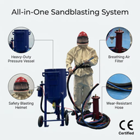 Machine de sablage à sec et humide pour tuyaux en acier, sans poussière, manuelle, haute efficacité, facile à utiliser, durable