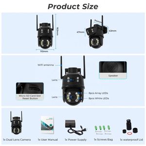 CCTV H12 icee còi báo động túi trong nhà camras YOOSEE Kiểm duyệt movols Camera1 ngoài trời <span class=keywords><strong>CP</strong></span> cộng với máy ảnh 2 V380 Pro xiongmai timeraps 4k ai - Product Image 6