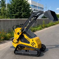 Chargeuse compacte sur chenilles hydraulique, mini-chargeuse pour l'agriculture, la construction, le jardinage et l'aménagement paysager, accessoires en option, usine chinoise
