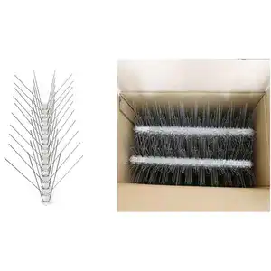 Hot Sale Garden Fence Control Pigeon Bird Repellent Plastic Baseplate Stainless Steel Thorn Anti Plastic Bird Spikes