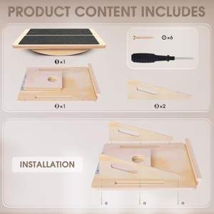 Planche d'équilibre 2-en-1 Planche oblique pour repose-pieds professionnel Planche d'étirement Planche à mollet en bambou - Product Image 6