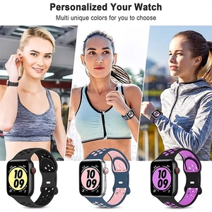 Bracelet de sport en silicone respirant 41/44/45/49mm <span class=keywords><strong>I</strong></span> <span class=keywords><strong>Watch</strong></span> Series Ultra 9 8 <span class=keywords><strong>7</strong></span> 6 SE 5 Rubber Band pour Apple <span class=keywords><strong>Watch</strong></span> Band - Product Image 4