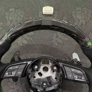 Volante Deportivo en Forma de D de Fibra de Carbono Verde para <span class=keywords><strong>Audi</strong></span> A1/A3/A4/A5/A6/A8/<span class=keywords><strong>B7</strong></span>/8V/S4/S5/RS3/<span class=keywords><strong>RS4</strong></span>/RS5/C7/C8/Q5/Q7 2012-2026 - Product Image 5