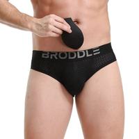 Sous-vêtements pour hommes en maille transparente, sexy, sportifs, vente en gros, marque personnalisée