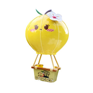 Sculpture de poire en fibre de verre Fangzhen, style dessin animé, pour décoration de jardin extérieur, forme irrégulière, autoportante, au design amusant - Product Image 4