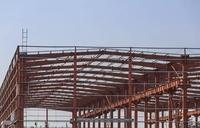 Estructura de Acero Prefabricada Ligera para Edificios, Panel Sándwich, Fabricación de Vigas de Acero Estructural para Talleres, Soldadura y Corte