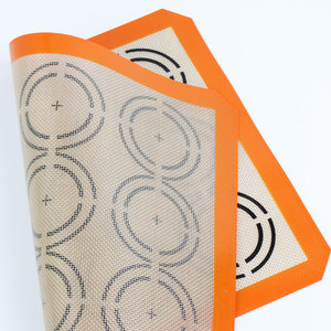 Factory OEM ODM Low Price Food-Grade Oven Safe Pastry Mat Non-Stick Fiberglass <b>Silicone</b> <b>Baking</b> Mat for Cookies Cakes - Product Image 3