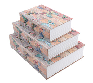 metal secret book safe box small hidden save cash money safe deposit box with lock for home office