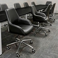 Chaise de bureau ergonomique moderne réglable pivotante pour ordinateur, avec roulettes, pour cadre dirigeant