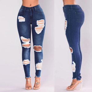 <span class=keywords><strong>Jeans</strong></span> Skinny Strappati a <span class=keywords><strong>Vita</strong></span> <span class=keywords><strong>Alta</strong></span> Traspiranti di Tendenza Estiva per <span class=keywords><strong>Donna</strong></span>, Pantaloni in Denim Distressed alla Moda, Casual Streetwear per Tutti i Giorni - Product Image 2