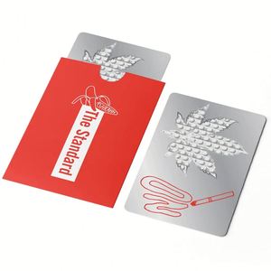 Cartes de visite en métal à bas prix, épaisseur 0,8 mm, avec porte-cartes - Product Image 3