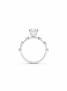 Round Cut Lab Grown Diamond Engagement <b>Ring</b> 925 <b>Silver</b> / 10KT 14KT 18KT White Gold Minimalist <b>Solitaire</b> <b>Ring</b> - Product Image 4