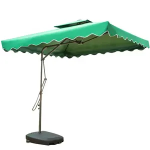 Büyük açık alan plaj şemsiyesi 2.5m asılı çift katmanlı konsol bahçe veranda güneş şemsiyesi restoran