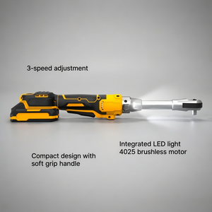 Clé à <span class=keywords><strong>cliquet</strong></span> sans fil 20V à moteur brushless, couple max. 160 Nm, entraînement 1/2 po, outil manuel pour réparation automobile - Product Image 1