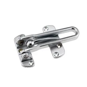 China Leverancier Zinklegering Satin Chrome Security Bolt Veiligheid Deurslot Gesp Deur Guard