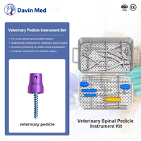 Davin Med Ensemble d'instruments à vis pédiculaire vétérinaire Kit d'instruments chirurgicaux pour la colonne vertébrale pour petit animal canin Fixation vertébrale CE ISO